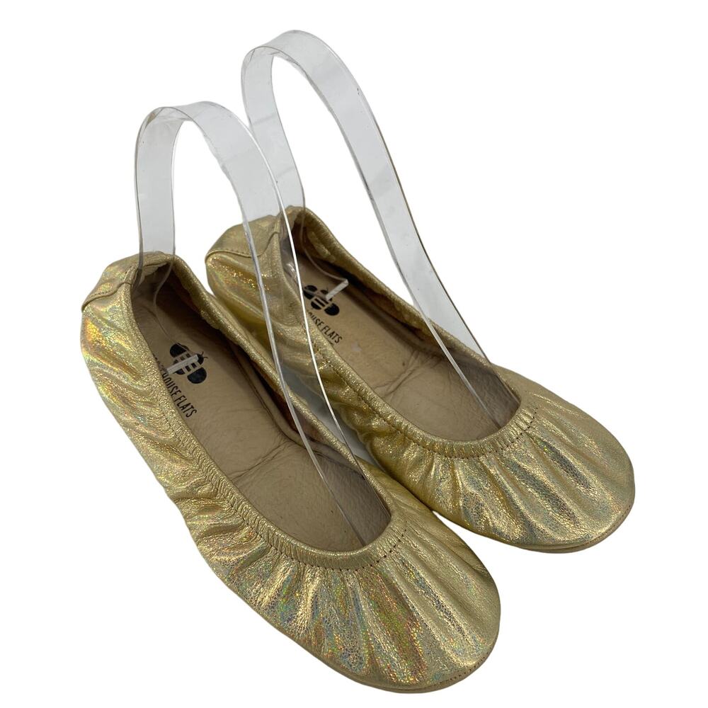 The Storehouse Flats Gold Metallic women Size 6 ballet foldable Shoes